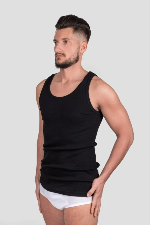 PODKOSZULEK MĘSKI KOLOR 0826-2 RAM R.3XL-4XL czarny XXXXL