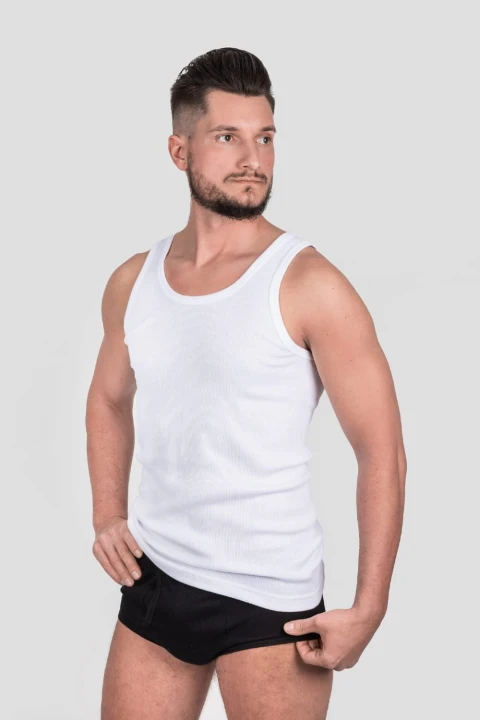 PODKOSZULEK MĘSKI BIAŁY 0816-1 RAM R.3XL-4XL biały XXXXL