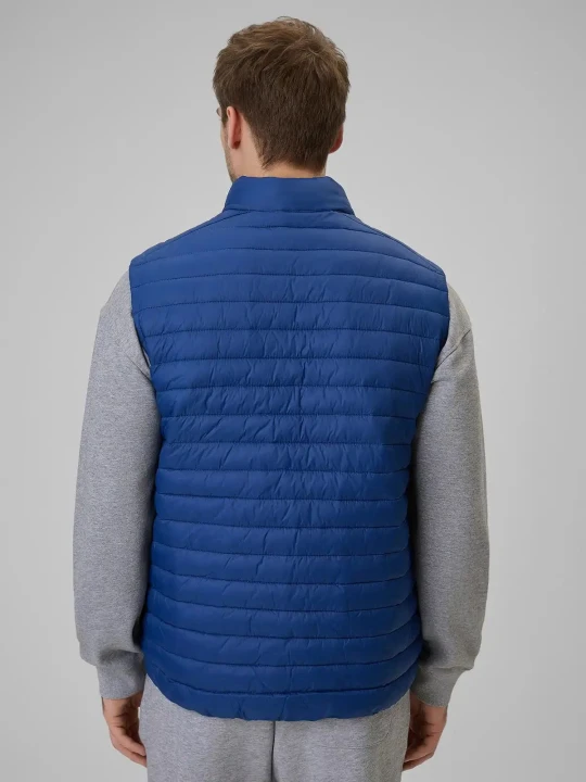 Kamizelka męska pikowana niebieska 4F : Kolor - Niebieski, Rozmiar odzieży - XL