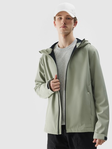 Kurtka softshell męska oliwkowa 4F membrana 5000 : Kolor - Zielony, Rozmiar odzieży - 2XL
