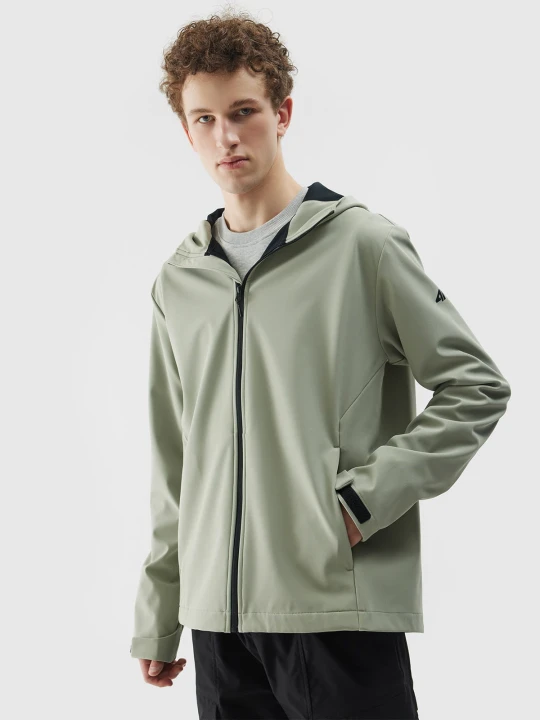 Kurtka softshell męska oliwkowa 4F membrana 5000 : Kolor - Zielony, Rozmiar odzieży - 3XL