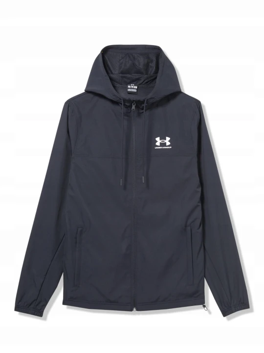 Kurtka wiatrówka męska czarna Under Armour : Kolor - Czarny, Rozmiar odzieży - XL