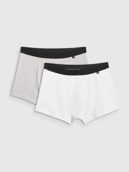 Bielizna męska bokserki 2-pack multikolor : Kolor - Biały, Rozmiar odzieży - L