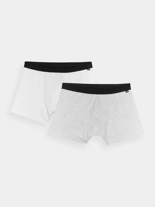 Bielizna męska bokserki 2-pack multikolor : Kolor - Biały, Rozmiar odzieży - L