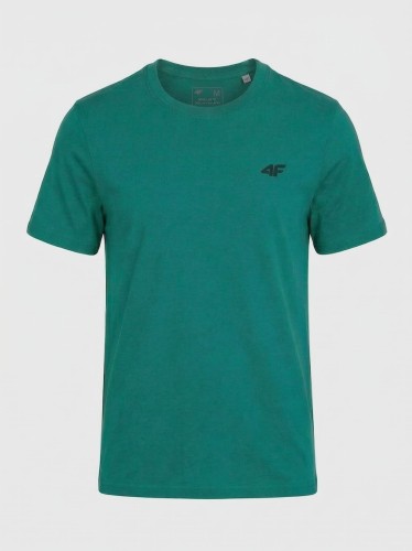 Koszulka t-shirt bawełniany limitowana kolekcja męska zielona 4F : Kolor - Zielony, Rozmiar odzieży - 5XL