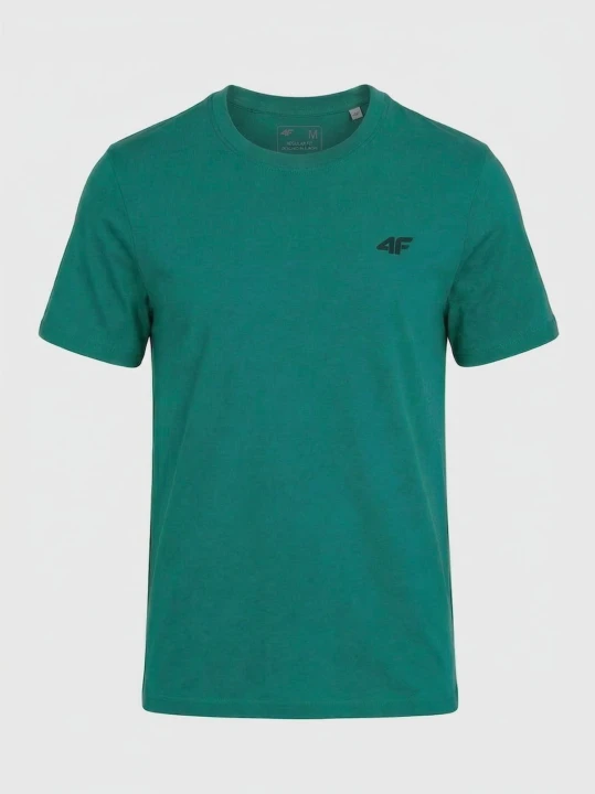 Koszulka t-shirt bawełniany limitowana kolekcja męska zielona 4F : Kolor - Zielony, Rozmiar odzieży - M
