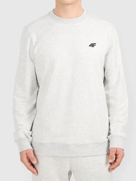 Bluza męska bez kaptura nierozpinana szara 4F : Kolor - Szary, Rozmiar odzieży - 3XL