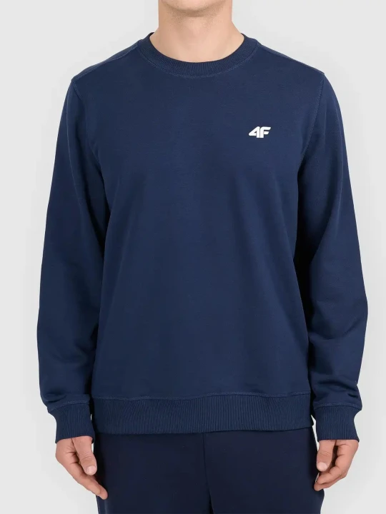 Bluza męska nierozpinana bez kaptura granatowa 4F : Kolor - Granatowy, Rozmiar odzieży - XL