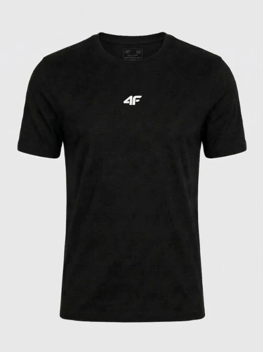 Koszulka t-shirt bawełniany limitowana kolekcja męski czarny 4F : Kolor - Czarny, Rozmiar odzieży - 5XL