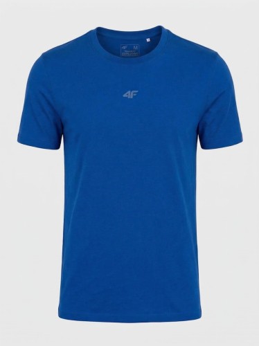 Koszulka t-shirt bawełniany limitowana kolekcja męski niebieski 4F : Kolor - Niebieski, Rozmiar odzieży - 3XL