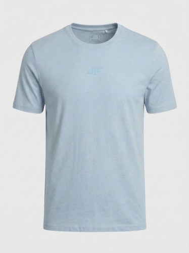 Koszulka t-shirt bawełniany limitowana kolekcja męski błękitny 4F : Kolor - Błękitny, Rozmiar odzieży - L