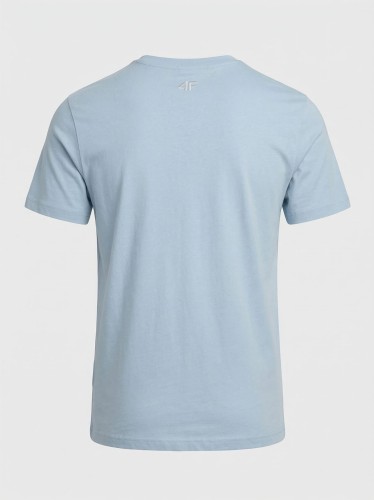 Koszulka t-shirt bawełniany limitowana kolekcja męski błękitny 4F : Kolor - Błękitny, Rozmiar odzieży - M