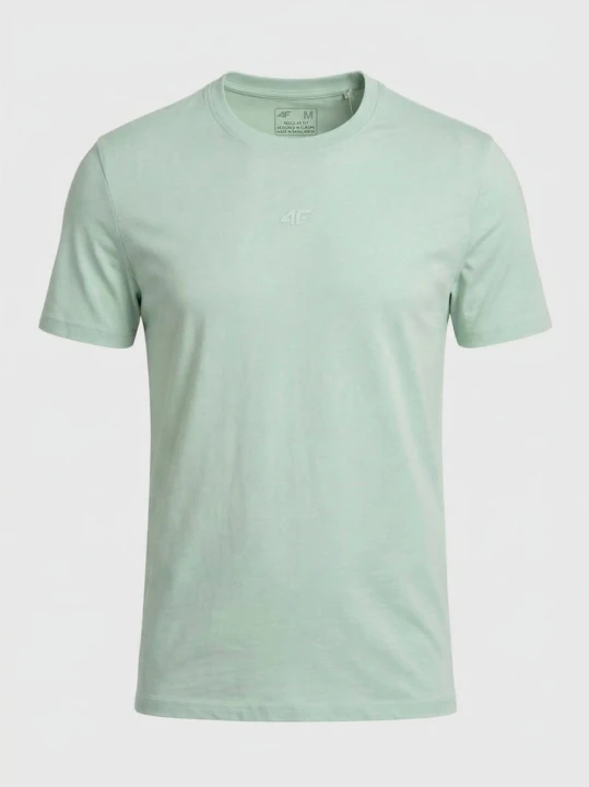 Koszulka t-shirt bawełniany limitowana kolekcja męski miętowy 4F : Kolor - Zielony, Rozmiar odzieży - M