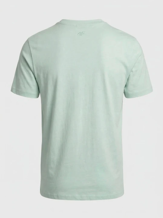Koszulka t-shirt bawełniany limitowana kolekcja męski miętowy 4F : Kolor - Zielony, Rozmiar odzieży - S