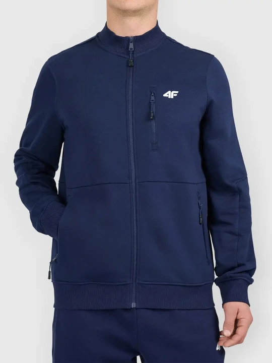 Bluza męska rozpinana granatowa 4F : Kolor - Granatowy, Rozmiar odzieży - S