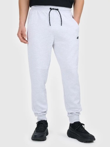 Spodnie męskie joggery jasny szary 4F : Kolor - Szary, Rozmiar odzieży - 3XL