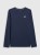 Longsleeve koszulka bawełniana z długim rękawem męska granatowy 4F : Kolor - Granatowy, Rozmiar odzieży - 5XL