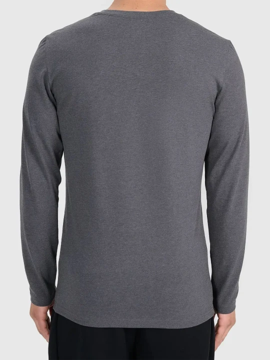 Longsleeve koszulka bawełniana z długim rękawem męska szara 4F : Kolor - Szary, Rozmiar odzieży - XL