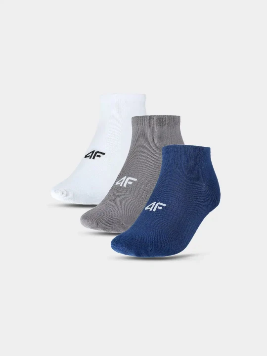 Skarpety przed kostkę unisex multikolor 4F 3pak : Kolor - Multikolor, Rozmiar skarpetki - 39-42