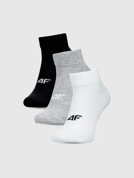 Skarpety za kostkę unisex multikolor 4F 3pak : Kolor - Multikolor, Rozmiar skarpetki - 39-42