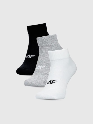 Skarpety za kostkę unisex multikolor 4F 3pak : Kolor - Multikolor, Rozmiar skarpetki - 43-46