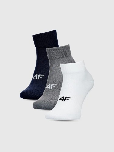 Skarpety za kostkę unisex multikolor 4F 3pak : Kolor - Multikolor, Rozmiar skarpetki - 39-42