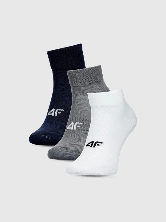 Skarpety za kostkę unisex multikolor 4F 3pak : Kolor - Multikolor, Rozmiar skarpetki - 39-42