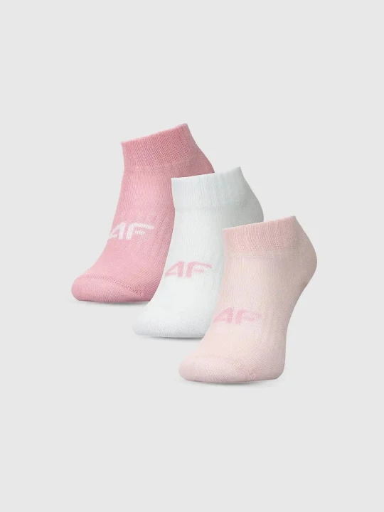 Skarpety za kostkę dziecięce unisex multikolor 4F 3pak : Kolor - Multikolor, Rozmiar skarpetki dzieci - 35-38