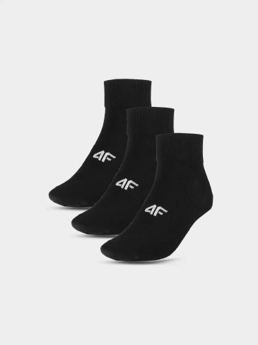 Skarpety za kostkę unisex czarne 4F 3pak : Kolor - Czarny, Rozmiar skarpetki - 39-42