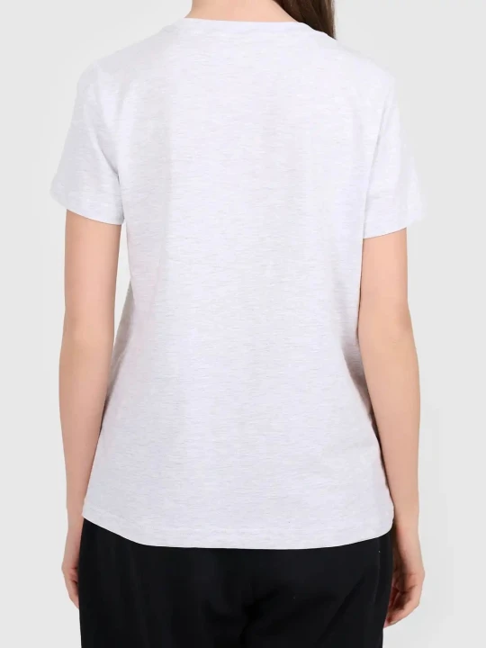 Koszulka t-shirt bawełniany damski szary 4F : Kolor - Szary, Rozmiar odzieży - L