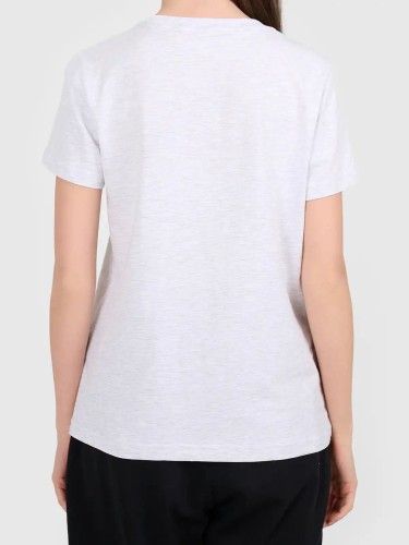 Koszulka t-shirt bawełniany damski szary 4F : Kolor - Szary, Rozmiar odzieży - S