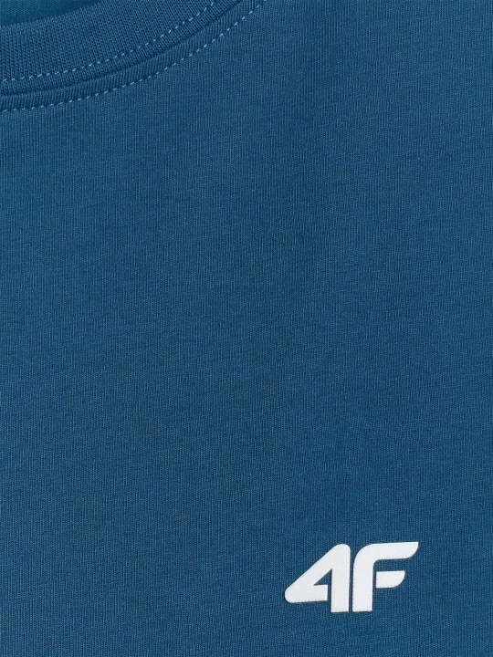 Koszulka t-shirt damski bawełniany gładki morska zieleń 4F : Kolor - Zielony, Rozmiar odzieży - S