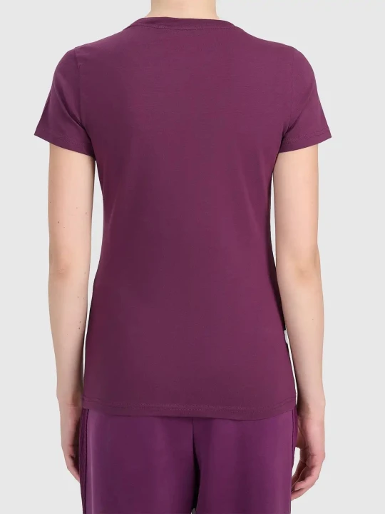 Koszulka t-shirt damski bawełniany gładki burgundowy 4F : Kolor - Bordowy, Rozmiar odzieży - S