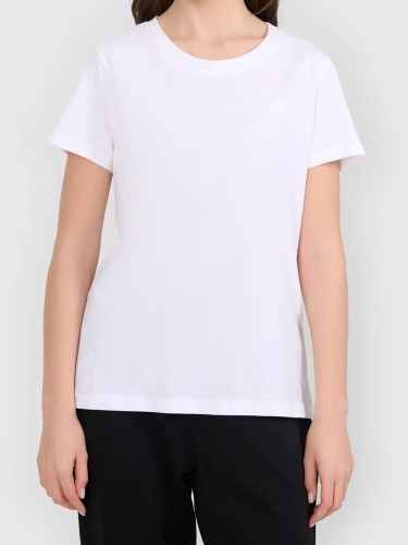 Koszulka t-shirt bawełniany damski biały 4F : Kolor - Biały, Rozmiar odzieży - M