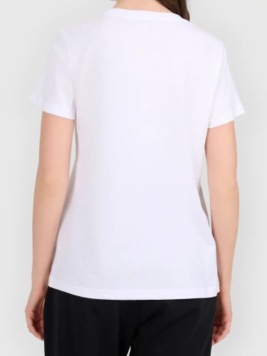 Koszulka t-shirt bawełniany damski biały 4F : Kolor - Biały, Rozmiar odzieży - M