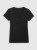 Koszulka t-shirt damska gładka slim czarna 4F : Kolor - Czarny, Rozmiar odzieży - M