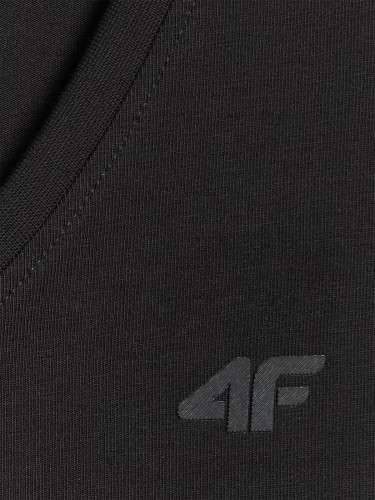 Koszulka t-shirt damska gładka slim czarna 4F : Kolor - Czarny, Rozmiar odzieży - L