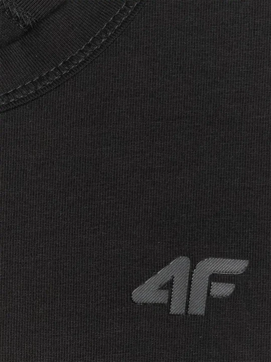 Koszulka bokserka bawełniana damska czarna 4F : Kolor - Czarny, Rozmiar odzieży - 2XL