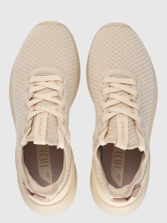 Buty sportowe outdoorowe damskie bezowe 4F : Kolor - Beżowy, Rozmiar obuwia - 41