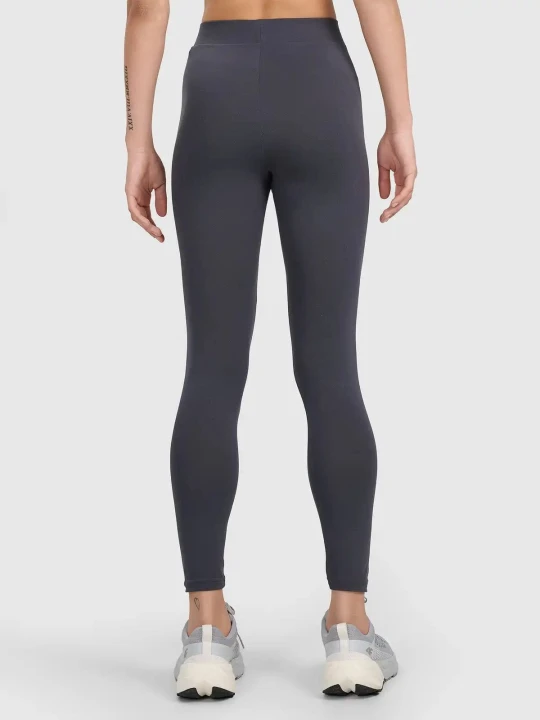 Legginsy treningowe bawełniane damskie szare 4F : Kolor - Szary, Rozmiar odzieży - S