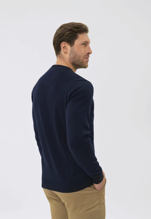 Sweter z dekoltem w serek S-KLARO, rozmiar L