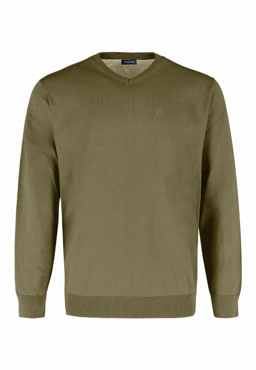Sweter z dekoltem w serek S-KLARO, rozmiar XXL