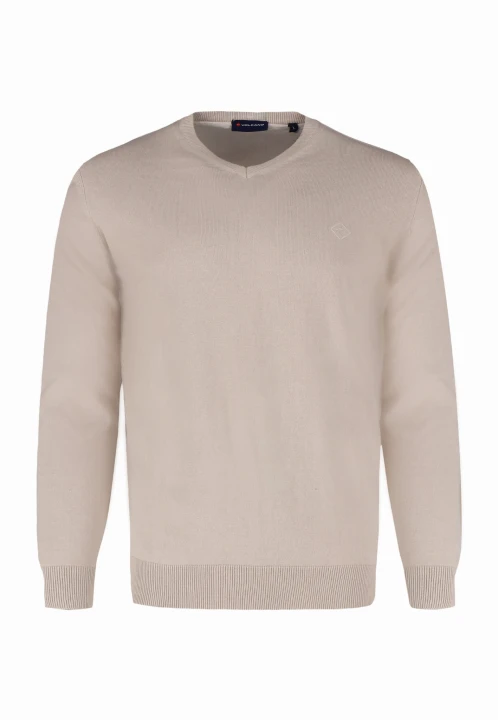Sweter z dekoltem w serek S-KLARO, rozmiar XXL