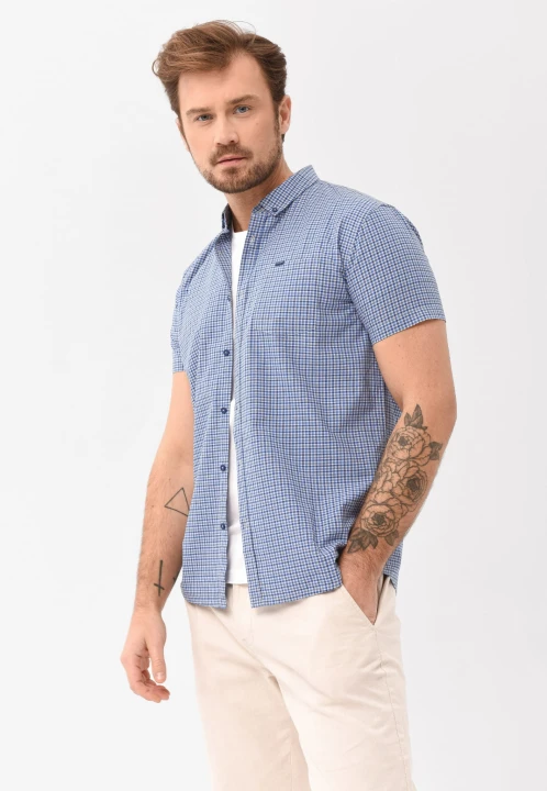 Koszula letnia w kratkę, Regular Fit, C-JUKAN, rozmiar L