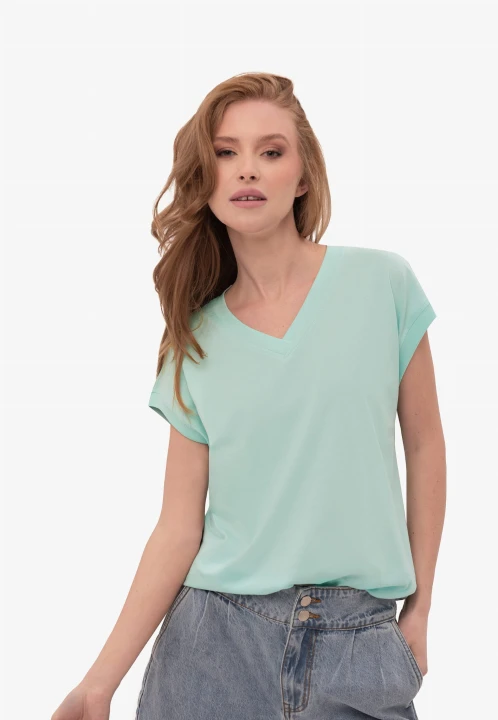 T-shirt z dekoltem V, Comfort Fit, T-SKY, rozmiar S
