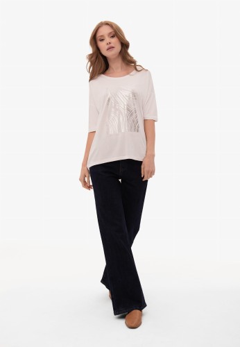 Luźna koszulka z nadrukiem, Comfort Fit, T-FEST, rozmiar XXL