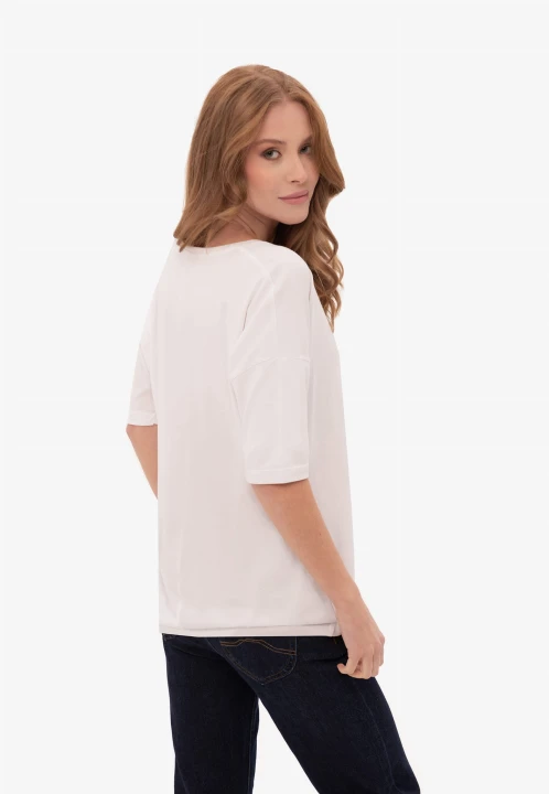 Luźna koszulka z nadrukiem, Comfort Fit, T-FEST, rozmiar S