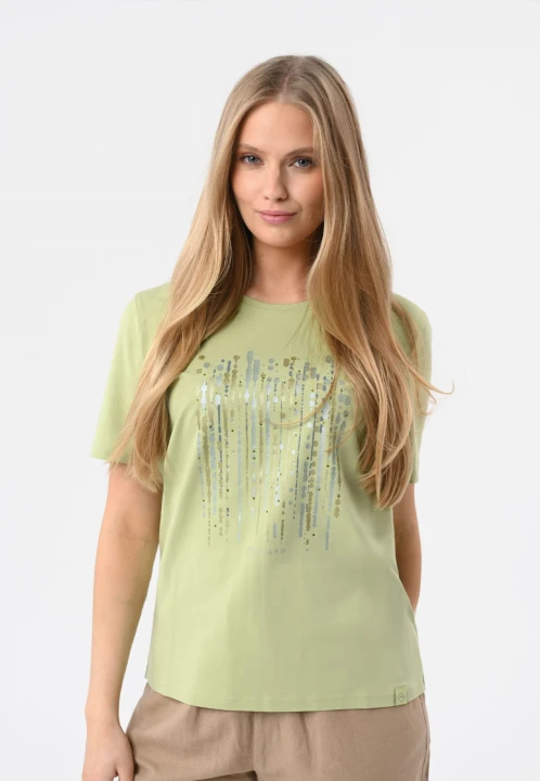 T-shirt z błyszczącym nadrukiem T-SEAR, rozmiar XL