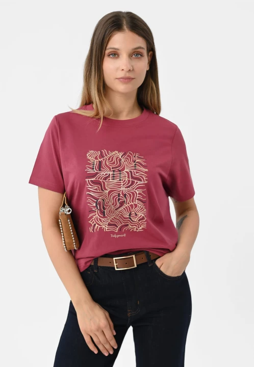 Koszulka z wzorem, Comfort Fit, T-UNIQ, rozmiar S