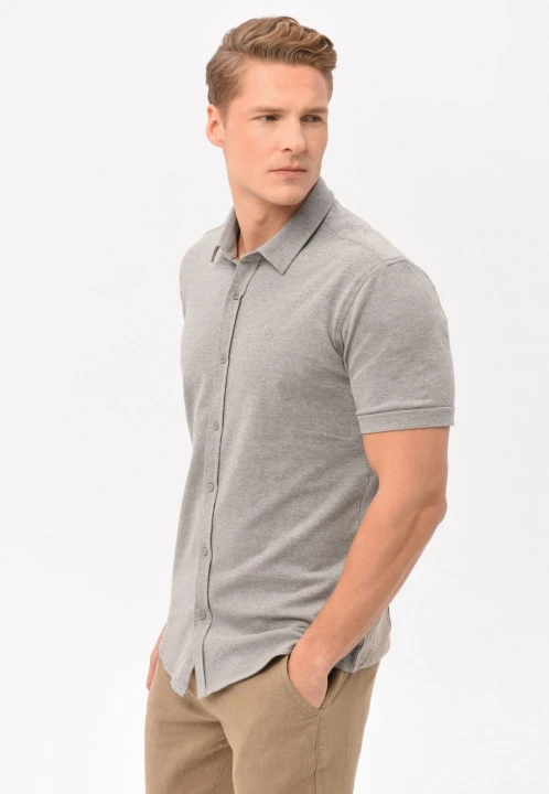 Koszula z krótkim rękawem, Slim Fit, C-XEWIR, rozmiar S